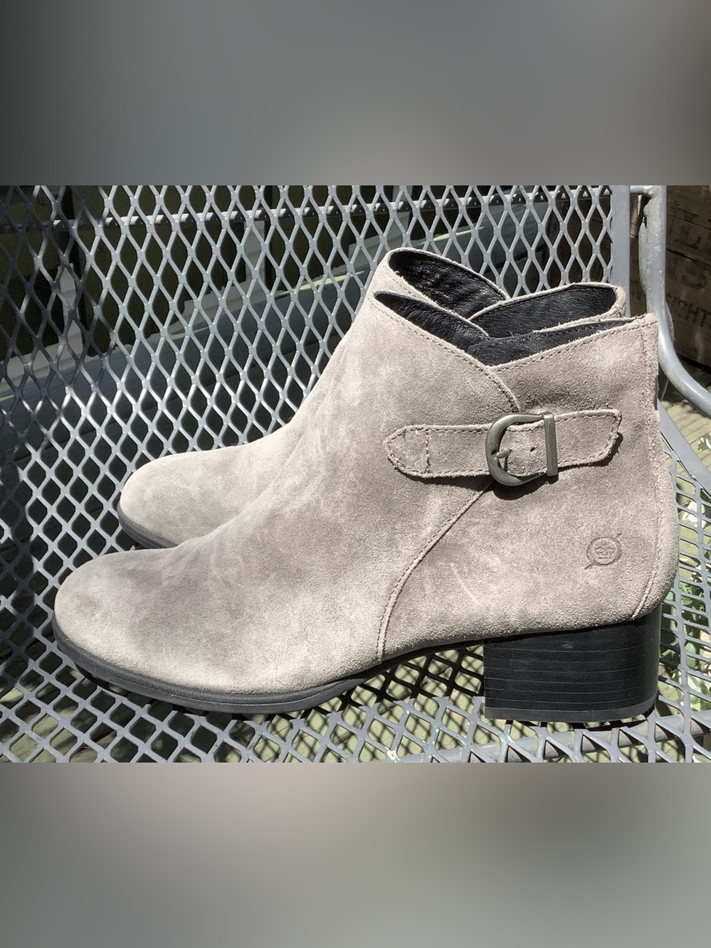 Born Grey Suede Phobos Ankle Boots size 10